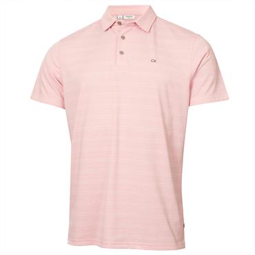 Calvin Klein Golf Gents Shadow Stripe Polo Shirt Pink