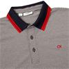 Calvin Klein Golf Gents Mini Stripe Polo Shirt Navy - White