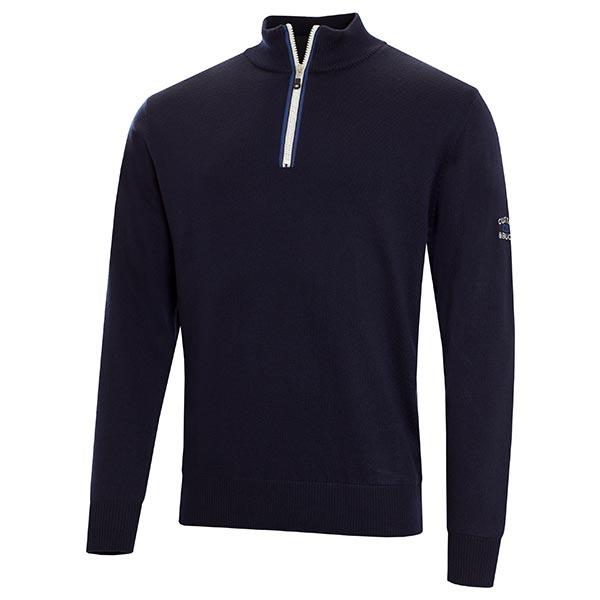Cutter & Buck Gents Tech Lined Windblock Sweater Navy Golf Store