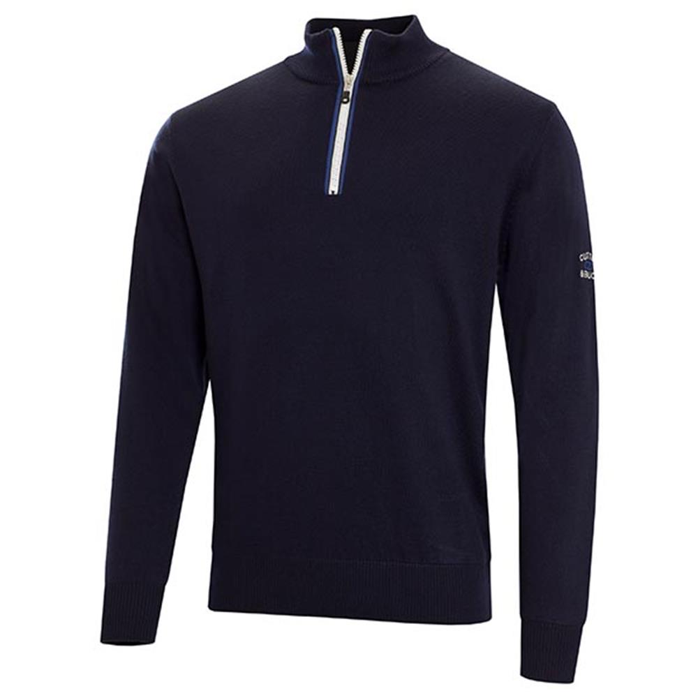 Cutter & Buck Gents Tech Lined Windblock Sweater Navy Golf Store