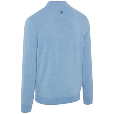 Callaway Gents ¼ Zip Merino Sweater Dark Cerulean Heather (488)