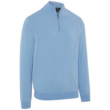 Callaway Gents ¼ Zip Merino Sweater Dark Cerulean Heather (488)