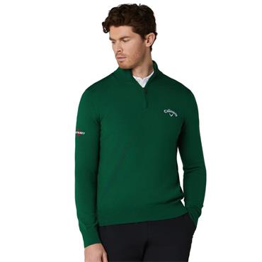 Callaway Gents ¼ Zip Blended Merino Sweater Deep Galapagos Green (304)