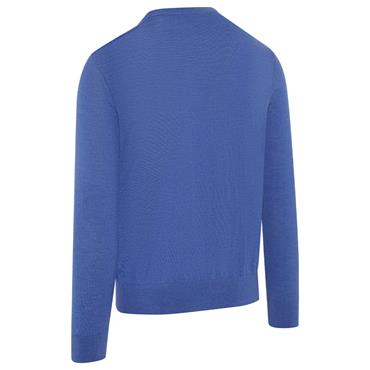 Callaway Gents Crew Neck Mock Sweater Light Magnetic Blue Heather (418)