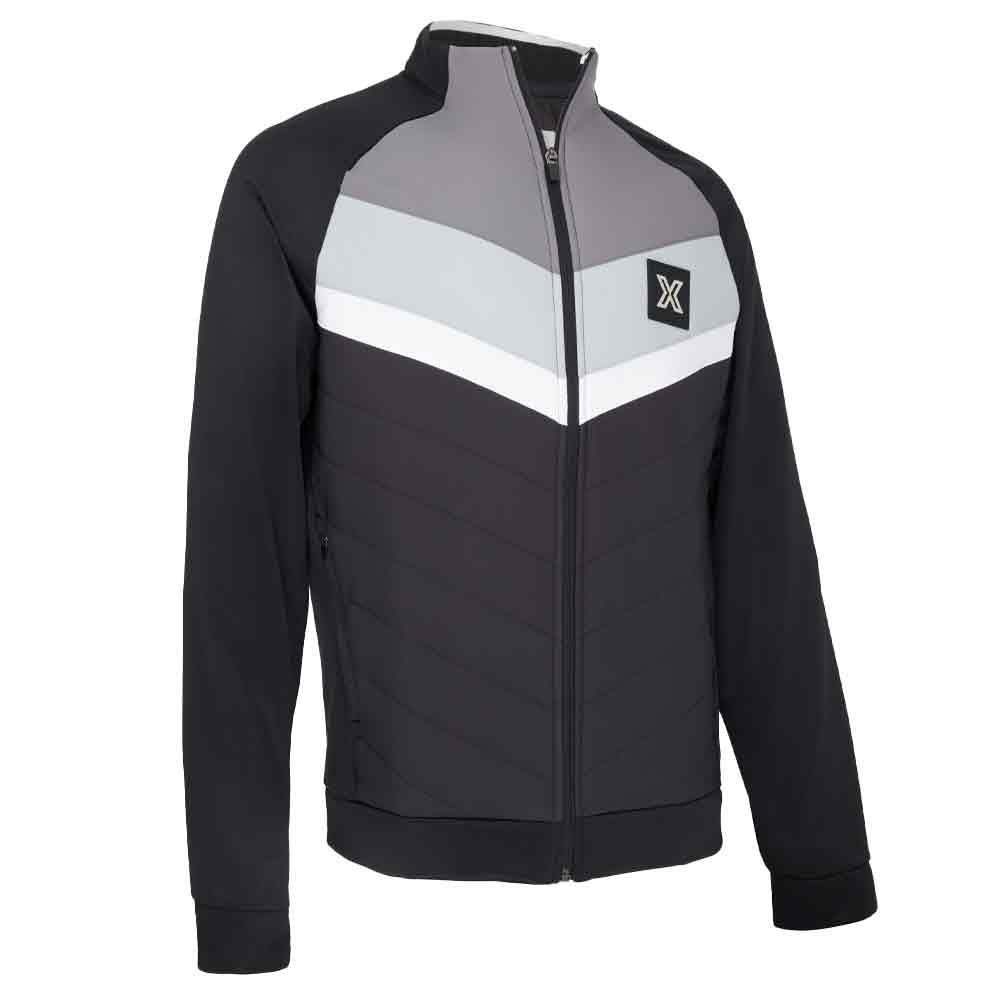 Callaway Gents Chev Colour Block Mixed Media Jacket Caviar (002)