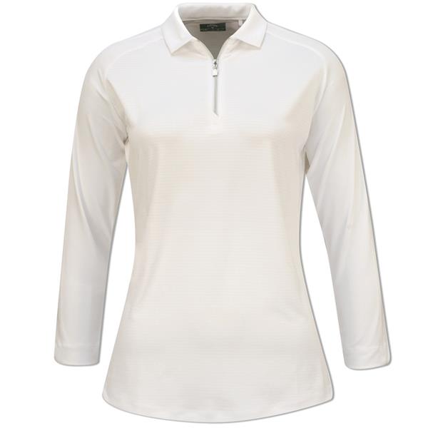 Callaway Ladies Swing Tech 3/4 Sleeve Polo Shirt White Golf Store