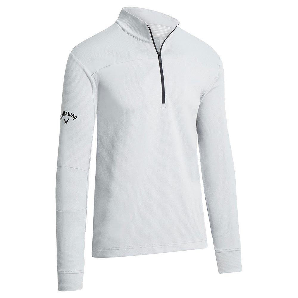 Callaway Gents Pieced Waffle 1/4 Zip Pullover Quarry | Golf Store
