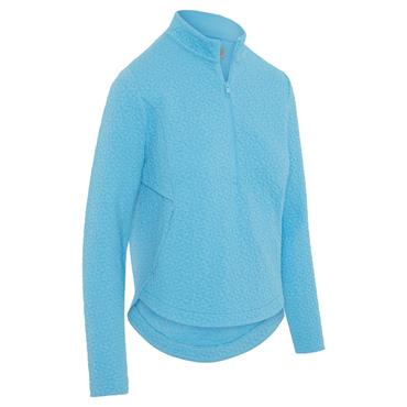 Callaway Ladies ½ Zip Quilted Knit Pullover Ethereal Blue (982)
