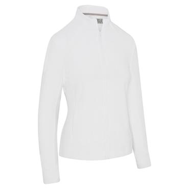 Callaway Ladies Stretch Waffle Knit Fleece Jacket White (123)