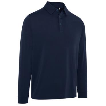 Callaway Gents Long Sleeve Knit Polo Shirt Peacoat (410)