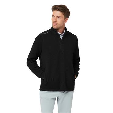 Callaway Gents Lux Touch Lightweight Chevron Jacquard ¼ Zip Pullover Caviar (002)