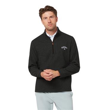 Callaway Gents Double Brushed Jacquard ¼ Zip Pullover Caviar (002)