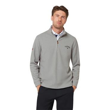 Callaway Gents Double Brushed Jacquard ¼ Zip Pullover Concrete (018)