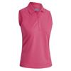 Callaway Ladies Solid Knit Sleeveless Polo Shirt Raspberry Sorbet (663)