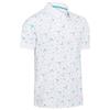 Callaway Gents All Over Chev Geo Print Polo Shirt Bright White (100)