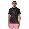 Callaway Gents All Over Chev Geo Print Polo Shirt Caviar (002)