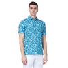 Callaway Gents All Over Tropical Polo Shirt Vallarta Blue (428)
