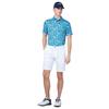 Callaway Gents All Over Tropical Polo Shirt Vallarta Blue (428)