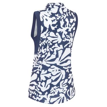 Callaway Ladies Abstract Floral Polo Shirt Peacoat (410)