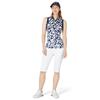 Callaway Ladies Abstract Floral Polo Shirt Peacoat (410)