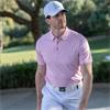 Callaway Gents Twill Print Polo Shirt Strawberry Pink (689)