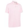 Callaway Gents Twill Print Polo Shirt Strawberry Pink (689)