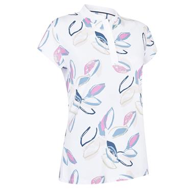 Callaway Ladies Linear Petals Polo Shirt White (123)