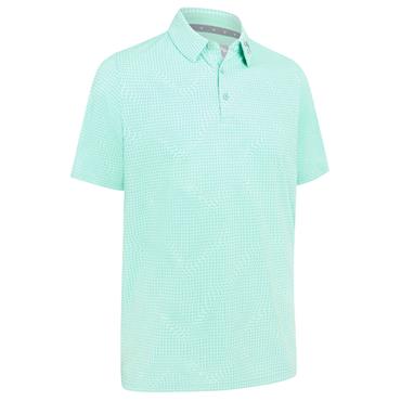 Callaway Gents Wrapped Gingham Polo Shirt Neptune Green  (313)