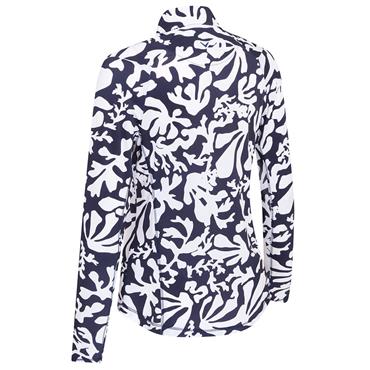 Callaway Ladies Abstract Floral Sun Protection Top Peacoat (410)