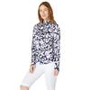 Callaway Ladies Abstract Floral Sun Protection Top Peacoat (410)