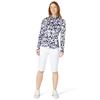 Callaway Ladies Abstract Floral Sun Protection Top Peacoat (410)