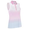 Callaway Ladies Chev Gradient Sleeveless Polo Shirt White (123)
