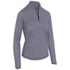 Callaway Ladies Scarf Geo Print Long Sleeve Sun Protection ¼ Zip Peacoat (410)
