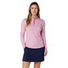 Callaway Ladies Deco Geo Print Long Sleeve Sun Protection ¼ Zip Fuchsia Purple (657)