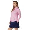 Callaway Ladies Deco Geo Print Long Sleeve Sun Protection ¼ Zip Fuchsia Purple (657)