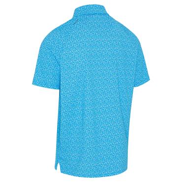 Callaway Gents Tile Gingham Print Polo Shirt Brilliant Blue (431)