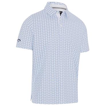 Callaway Gents Albatross Geo Print Polo Shirt White (100)