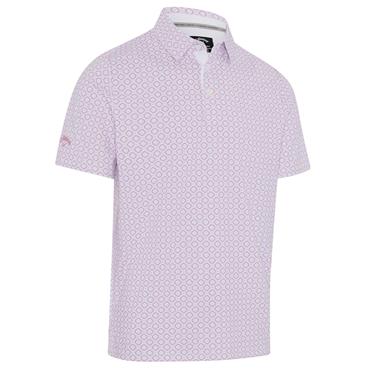 Callaway Gents Golf Club Print Polo Shirt Bright White (100)