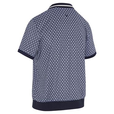 Callaway Ladies Scarf Geo Printed Performance Polo Shirt Peacoat (410)