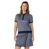 Callaway Ladies Scarf Geo Printed Performance Polo Shirt Peacoat (410)