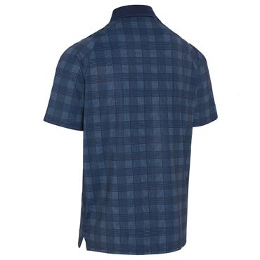 Callaway Gents Chev Plaid Print Polo Shirt Peacoat (410)