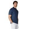 Callaway Gents Chev Plaid Print Polo Shirt Peacoat (410)