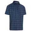 Callaway Gents Chev Plaid Print Polo Shirt Peacoat (410)