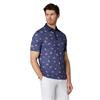 Callaway Gents Azalea Gingham Polo Shirt Peacoat (410)