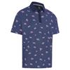 Callaway Gents Azalea Gingham Polo Shirt Peacoat (410)