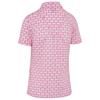 Callaway Ladies Deco Geo Print Mesh Insert Polo Shirt Fuchsia Purple (657)