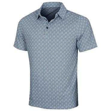Callaway Gents Foulard Printed Polo Shirt Peacoat (410)