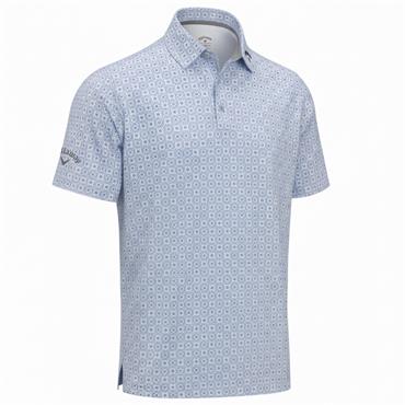 Callaway Gents Foulard Printed Polo Shirt Peacoat (410)