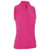 Callaway Ladies Sleeveless Rib Play Zip Mock Polo Shirt Fuchsia Purple (657)