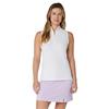 Callaway Ladies Sleeveless Rib Play Zip Mock Polo Shirt White (123)